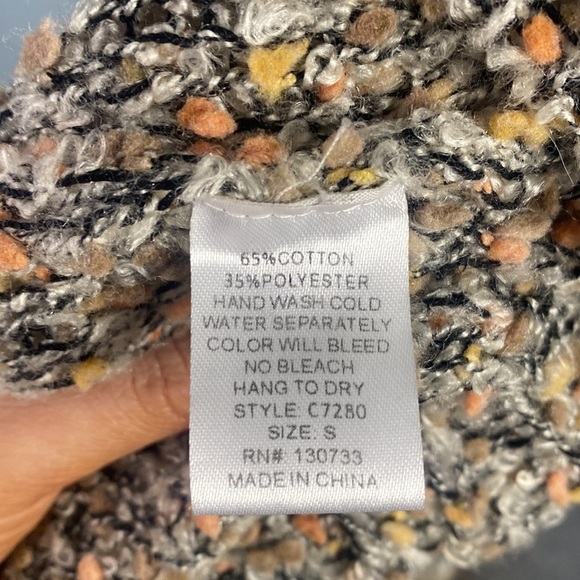 Umgee Boho Chunky Knit Cold Shoulder Sweater Dress - Picture 7 of 7